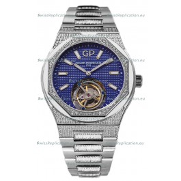 Girard Perregaux Laureato Tourbillon 1:1 Blue Dial Mirror Swiss Replica Watch 