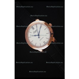 Glashuette Senator Excellence Cream Dial Rose Gold Case Swiss Watch