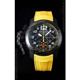 Graham Chronofighter Superlight Carbon Yellow 1:1 Mirror Swiss Replica Watch 