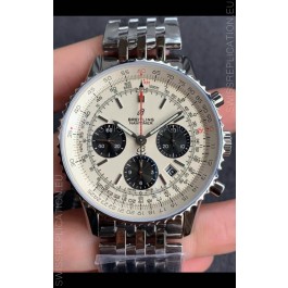 Breitling Navitimer 1 B01 Chronograph Edition 43MM - White Dial 904L 1:1 Mirror Replica Watch