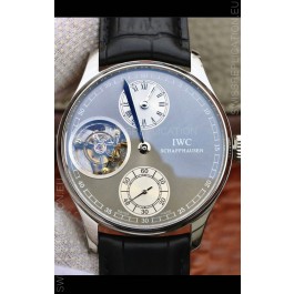 IWC Portuguese Genuine Swiss Tourbillon Movement Watch in Grey Dial