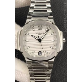 Patek Philippe Nautilus 7118/1A-010 35MM 1:1 Mirror Swiss Replica Watch in Steel Dial 