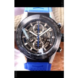 Tag Heuer Carrera Heuer 01 Swiss Replica Watch in Blue Strap 45MM 