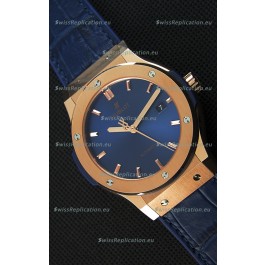 Hublot Classic Fusion Blue King Gold Swiss Replica Watch - 1:1 Mirror Replica