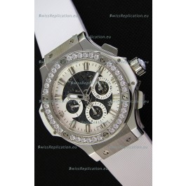 Hublot Big Bang Diamonds Bezel Watch in Steel Case Swiss Replica Watch
