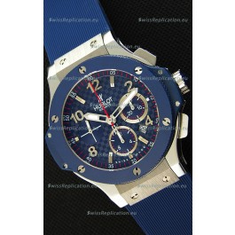 Hublot Big Bang Blue Steel Carbon Dial Swiss Replica Watch 1:1 Mirror Replica