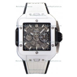Hublot Square Bang Unico White Ceramic Casing Chronograph Watch 1:1 Mirror Replica