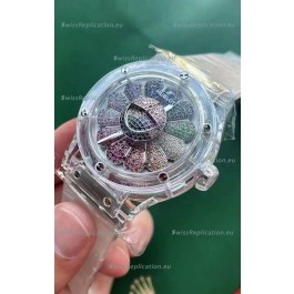 Hublot Classic Fusion Takashi Murakami Sapphire Rainbow Swiss Movement Watch 45MM