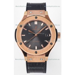 Hublot Super Clone Classic Fusion Rose Gold 38MM 1:1 Mirror Replica Watch Grey Dial
