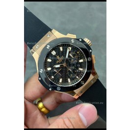 Hublot Big Bang Super Clone Carbon Dial Rose Gold Casing 44MM Watch 