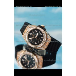 Hublot Big Bang One Click King Black Dial Rose Gold Swiss Replica Watch 39MM