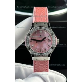 Hublot Super Clone Classic Fusion Titanium 33MM 1:1 Mirror Replica Watch Pink MOP Dial
