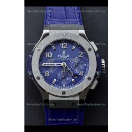 Hublot Super Clone Big Bang Edition Watch in Titanium Casing Blue Dial 1:1 Mirror Replica