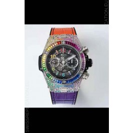 Hublot Big Bang UNICO Stainless Steel Rainbow Swiss 1:1 Mirror Replica Watch