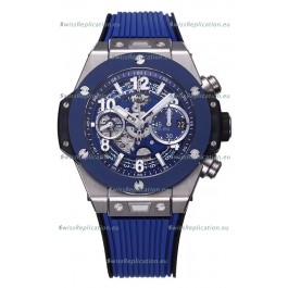 Hublot Big Bang Unico Blue Stainless Steel Casing 1:1 Mirror Edition Swiss Replica Watch