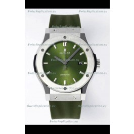 Hublot Classic Fusion Steel Green Dial 42MM Swiss Replica Watch 1:1 Mirror Quality