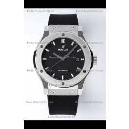 Hublot Classic Fusion Steel Black Dial 42MM Swiss Replica Watch 1:1 Mirror Quality