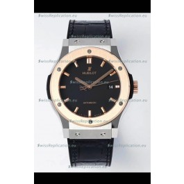 Hublot Classic Fusion Two Tone Black Dial 42MM Swiss Replica Watch 1:1 Mirror Quality