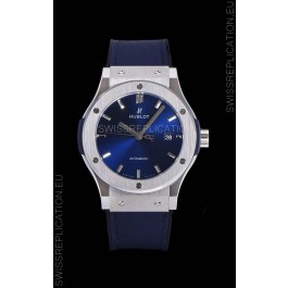 Hublot Classic Fusion 1:1 Mirror Replica Swiss Watch in 904L Steel Casing Blue Dial