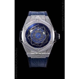 Hublot Big Bang One Click Sang Bleu 1:1 Mirror Replica in Stainless Steel Casing 45MM - Blue Dial