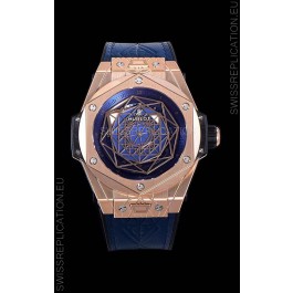 Hublot Big Bang One Click Sang Bleu 1:1 Mirror Replica in Rose Gold Casing 45MM - Blue Dial
