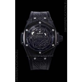 Hublot Big Bang One Click Sang Bleu 1:1 Mirror Replica in Ceramic Casing - 45MM Black Dial
