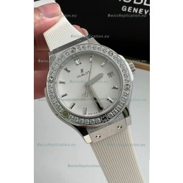 Hublot Classic Fusion Stainless Steel 33MM White Dial Swiss Quartz Movement Watch 1:1 Mirror Quality