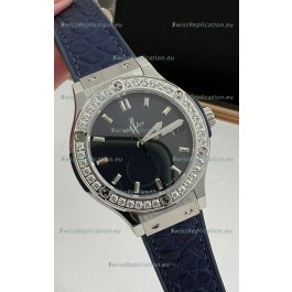 Hublot Classic Fusion Stainless Steel 33MM Blue Dial Swiss Quartz Movement Watch 1:1 Mirror Quality