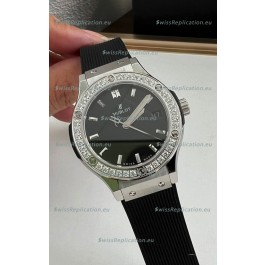 Hublot Classic Fusion Stainless Steel 33MM Black Dial Swiss Quartz Movement Watch 1:1 Mirror Quality