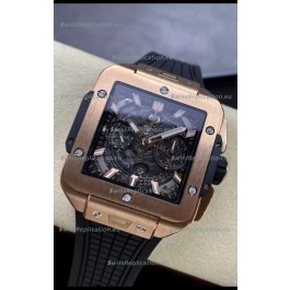 Hublot Square Bang Unico Rose Gold Titanium Chronograph Watch 1:1 Mirror Replica