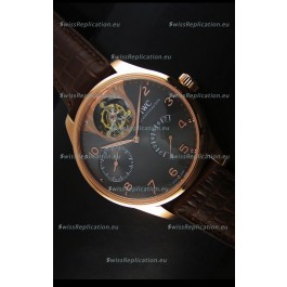 IWC IW504602 Portugieser Tourbillon Rose Gold Watch in Grey Dial 
