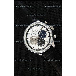 IWC Schaffhausen Japanese Replica Watch Quartz Movement in White Dial 