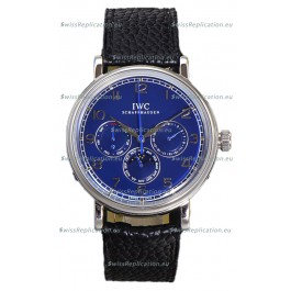 IWC Portofino Perpetual Calendar IW3446 Blue Dial Swiss Replica Watch 