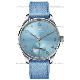 IWC Portugieser Automatic 40 IW358402 Blue Dial in White Gold 1:1 Mirror Replica Watch 