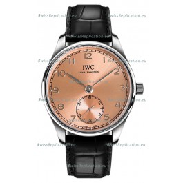 IWC Portugieser Automatic 40 IW358313 Pink Dial in Stainless Steel 1:1 Mirror Replica Watch 