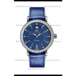 IWC Portofino IW659601 Automatic Moon Phase Steel Casing Watch in Blue Dial 37MM