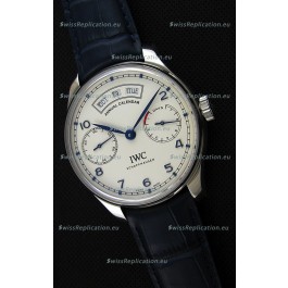 IWC Big Pilot Annual Calender Steel Case Blue Strap IW503501 1:1 Mirror Replica
