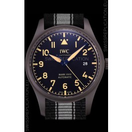 IWC Pilot's MARK XVIII Heritage 1:1 Swiss Watch 904L Steel Casing Black Matte Finishing