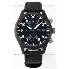 IWC Pilot's Chronograph Top Gun Ceramic IW389001 1:1 Mirror Replica in Black Dial