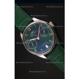 IWC Portugieser Swiss 1:1 Mirror Replica Watch Green Dial Steel Case Watch