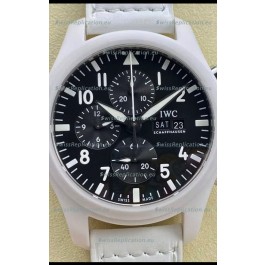 IWC Pilot's Chronograph Top Gun Ceramic IW389105 1:1 Mirror Replica in Black Dial
