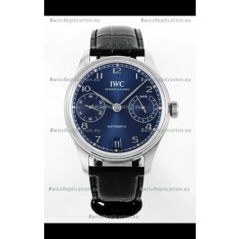 IWC Super Clone Portugieser Swiss 1:1 Mirror Replica Watch Blue Dial Steel Case Watch