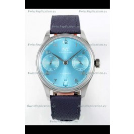 IWC Super Clone Portugieser Swiss 1:1 Mirror Replica Watch Turquoise Dial Steel Case Watch