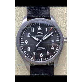 IWC Pilot's MARK XX Super Clone Titanium Swiss Replica Watch Grey Dial