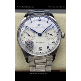 IWC Super Clone Portugieser Swiss 1:1 Mirror Replica Watch White Dial Steel Case Watch