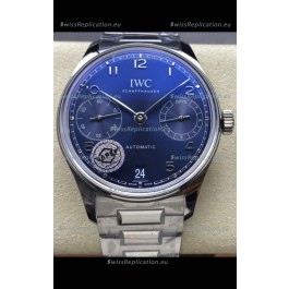 IWC Super Clone Portugieser Swiss 1:1 Mirror Replica Watch Blue Dial Steel Case Watch