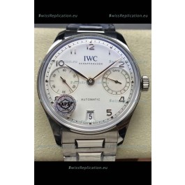 IWC Super Clone Portugieser Swiss 1:1 Mirror Replica Watch White Dial Steel Case Watch
