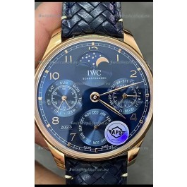 IWC Portuguese Perpetual Calendar Rose Gold Swiss Replica Watch REF. IW503312