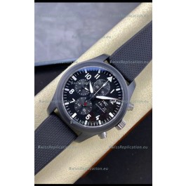IWC Pilot's Chronograph Top Gun Ceramic IW389101 1:1 Mirror Replica in Black Dial