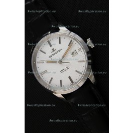 Jaeger LeCoultre Geophysic True Second Steel Case Watch White Dial 